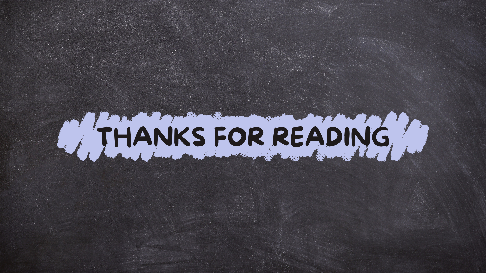 Thanks for reading!